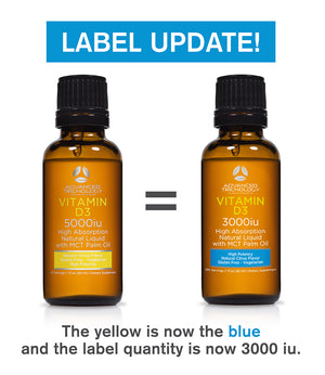 Effective April 1, 2020 you will see a new label on the Advanced Trichology Vitamin D3 product sublingual product.