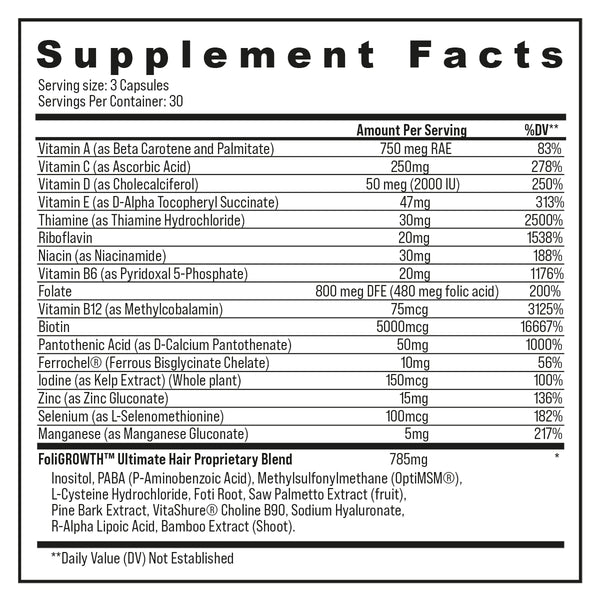 FoliGROWTH Ultimate Hair Nutraceutical