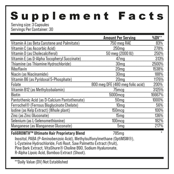 FoliGROWTH Ultimate Hair Nutraceutical