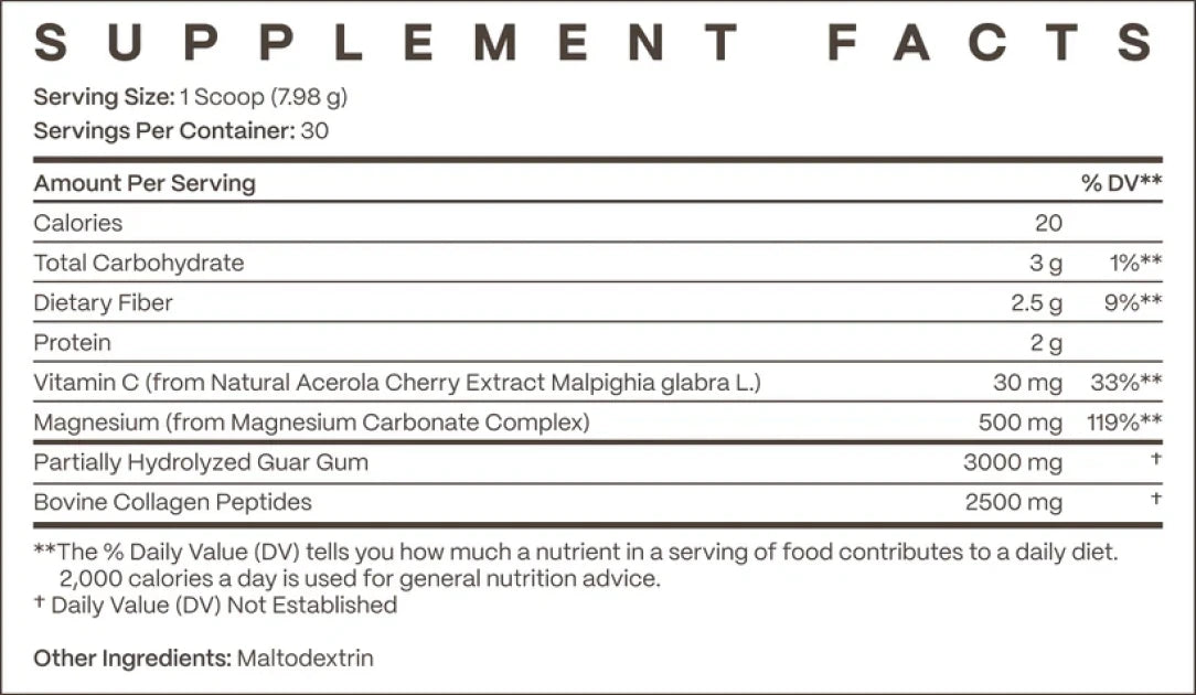 Collagen Gut Renewal supplement facts