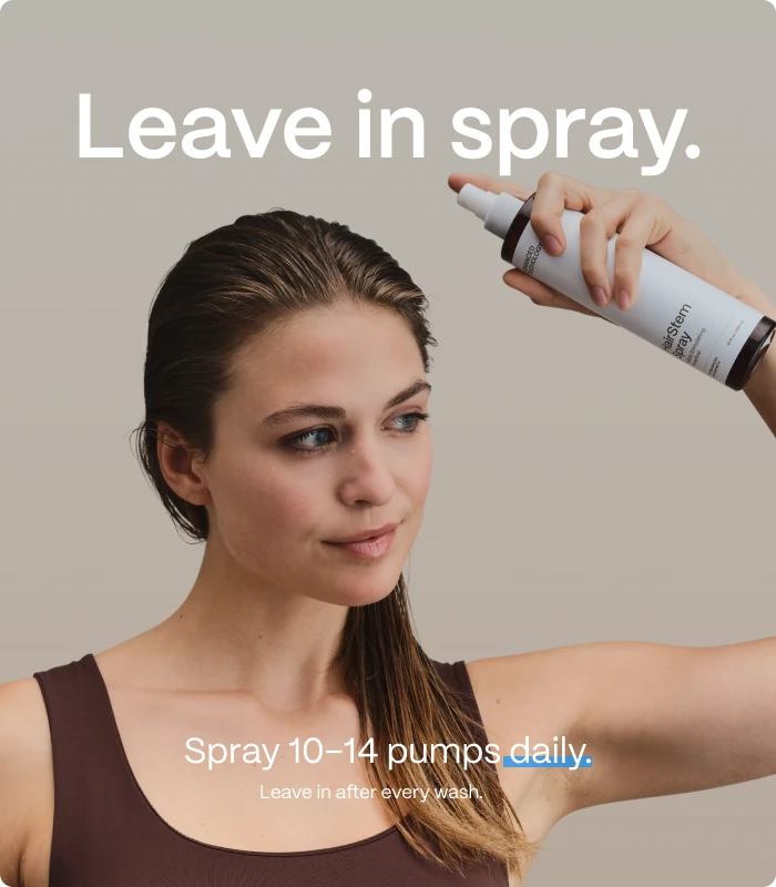 Leave in spray. — Spray 10–14 pumps daily. — Leave in after every wash.