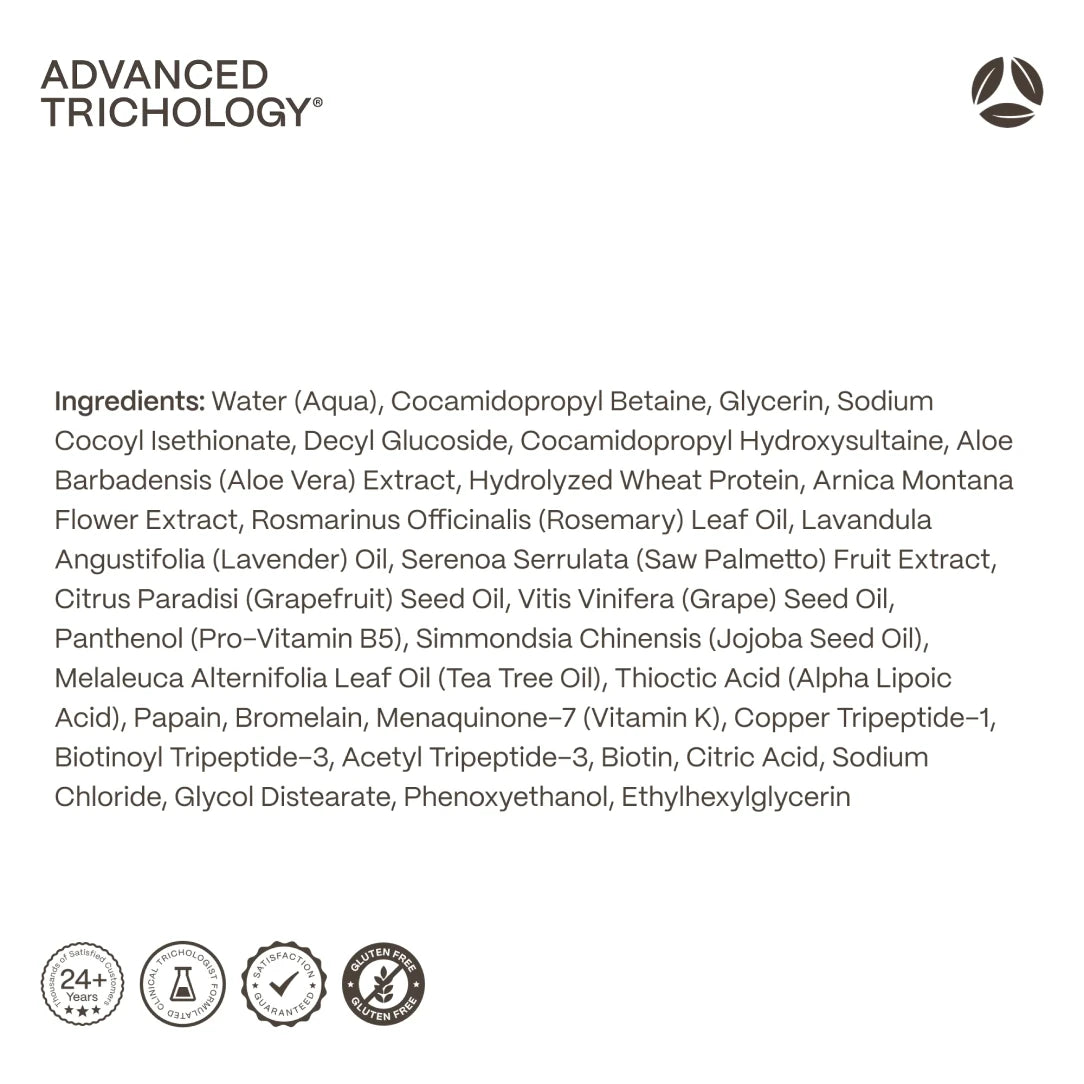 HairStem™ Peptide Shampoo ingredients panel