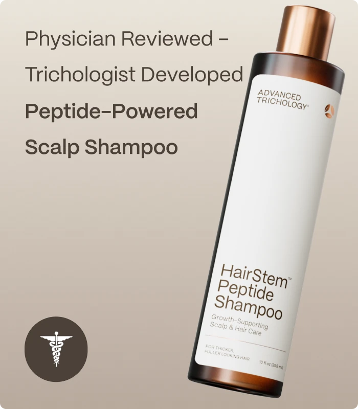 Physician Reviewed – Trichologist Developed Peptide-Powered Scalp Shampoo