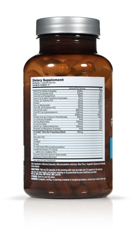 THANK YOU - FoliGROWTH Ultra Hair Growth Vitamin with high potency Biotin, Folic Acid, and 26 herbs and vitamins