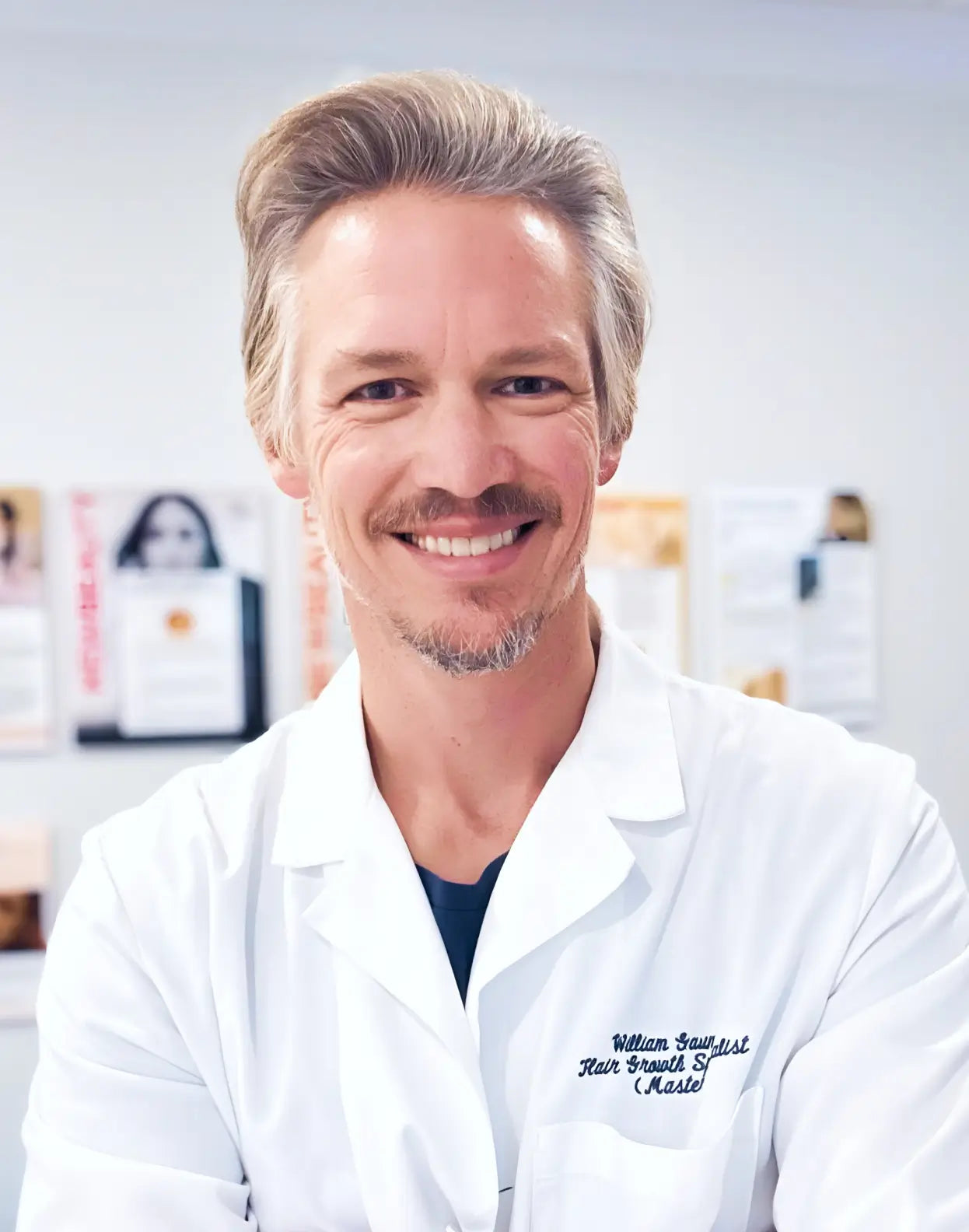 William Gaunitz in a white clinic coat
